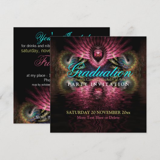 Visionäre Kunst Abschluss Einladung (Vorne/Hinten)