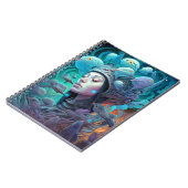 Visionäre Kunst der surrealen weiblichen Vögel Notizblock (Linke Seite)