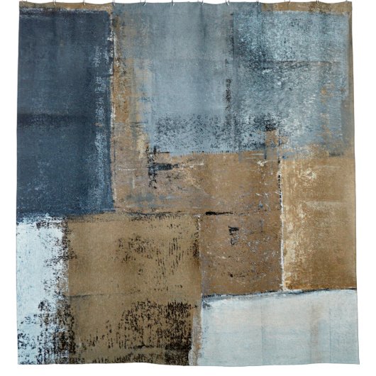 "Visionäre" neutrale abstrakte Kunst Duschvorhang (Vorderseite)