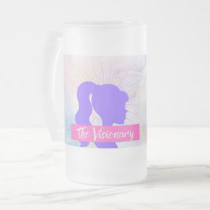 Visionäre Purpur-Silhouette Mattglas Bierglas