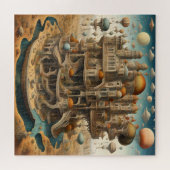 Visionäre Stadt Gebäude Puzzle (Horizontal)