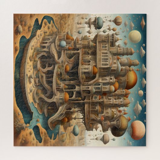 Visionäre Stadt Gebäude Puzzle (Horizontal)