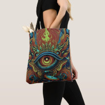Visionäre Tasche mit leuchtendem Auge - Kunst trif