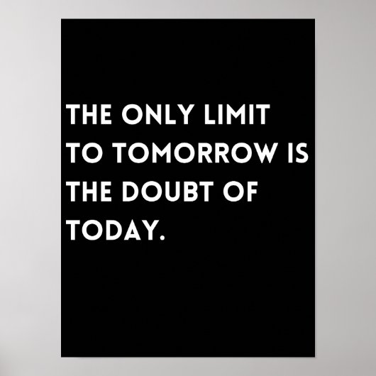 Visionäre überwinden Zweifel Zitat Klassiker Poster (Vorne)