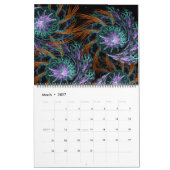 Visionäres Fraktal Art. 12 Monate Kalender (Mär 2027)