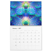 Visionäres Fraktal Art. 12 Monate Kalender (Feb 2027)