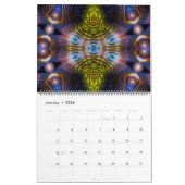 Visionäres Fraktal Art. 12 Monate Kalender (Jan 2026)