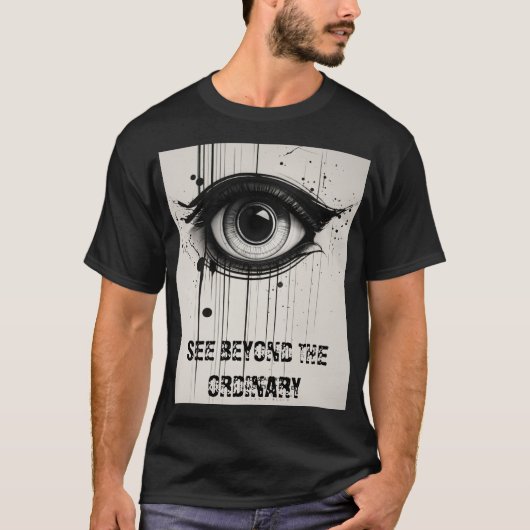 "Visionary Vibes: Das Abstrakte Auge" T-Shirt (Vorderseite)