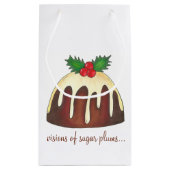 Visionen der Zuckerpflaume Pudding Geschenktasche Kleine Geschenktüte (Rückseite)