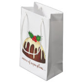 Visionen der Zuckerpflaume Pudding Geschenktasche Kleine Geschenktüte (Rückseite Schrägansicht)