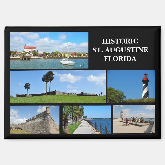 Visionen des historischen St. Augustine, Florida M Magnet (Vorderseite)