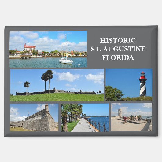 Visionen des historischen St. Augustine, Florida M Magnet (Vorderseite)