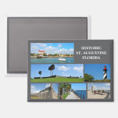 Visionen des historischen St. Augustine, Florida M Magnet (Vorderseite/Rückseite)