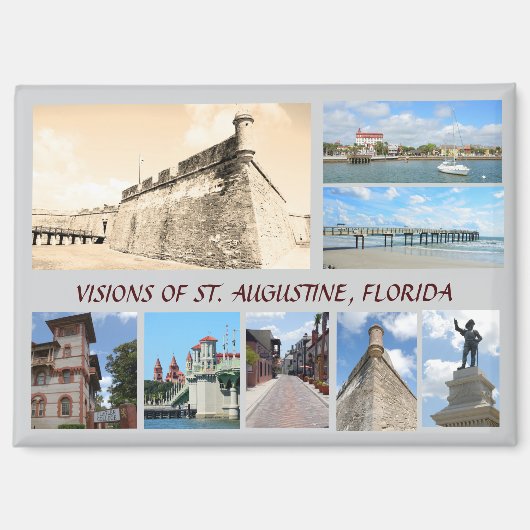 Visionen des historischen St. Augustinus, Florida Magnet (Vorderseite)
