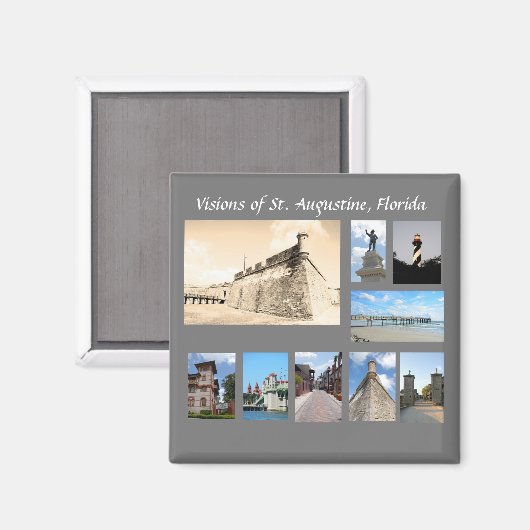 Visionen des historischen St. Augustinus, Florida Magnet (Vorderseite/Rückseite)