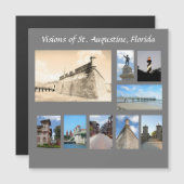 Visionen des historischen St. Augustinus, Florida Magnetkarte (Vorne/Hinten)