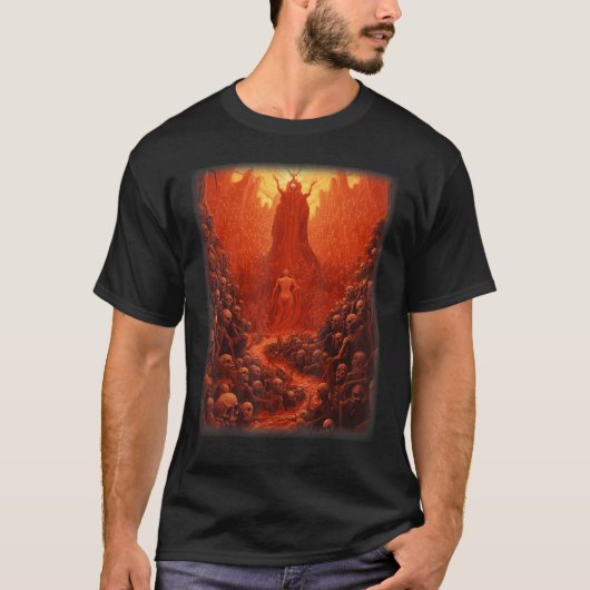 Visionen des Monsterskelets "Der Hölle Satan Teufe T-Shirt (Vorderseite)