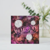 Visionen des Sugarplums-Foto-Feiertags Feiertagskarte (Stehend Vorderseite)