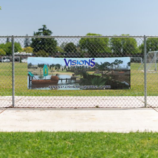 Visionen horizontales 2,5' x 8' Fahne mit Banner (Insitu)