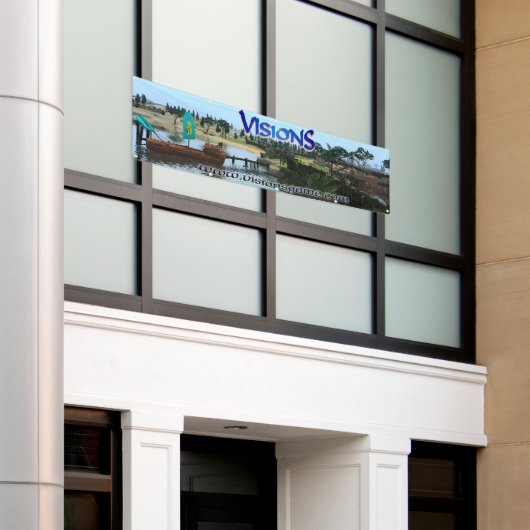 Visionen horizontales 2,5' x 8' Fahne mit Banner (Äußeres Gebäude)