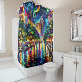 Visionen: Psychedelisch San Antonio Riverwalk Duschvorhang (Beispiel)