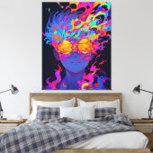 Visionen Unraveled #1 Leinwanddruck (Insitu (Schlafzimmer))