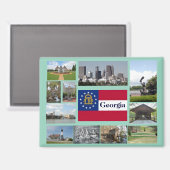 Visionen von Georgien, USA Magnet (Vorderseite/Rückseite)