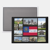Visionen von Georgien, USA Magnet (Vorderseite/Rückseite)