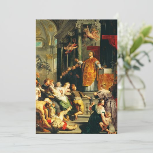 Visionen von Ignatius von Peter Paul Rubens Einladung (Stehend Vorderseite)