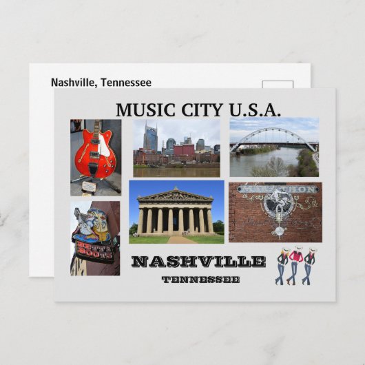 Visionen von Nashville, Tennessee Postcard Postkarte (Vorne/Hinten)