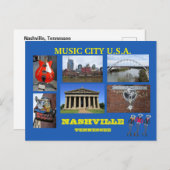 Visionen von Nashville, Tennessee Postkarte (Vorne/Hinten)
