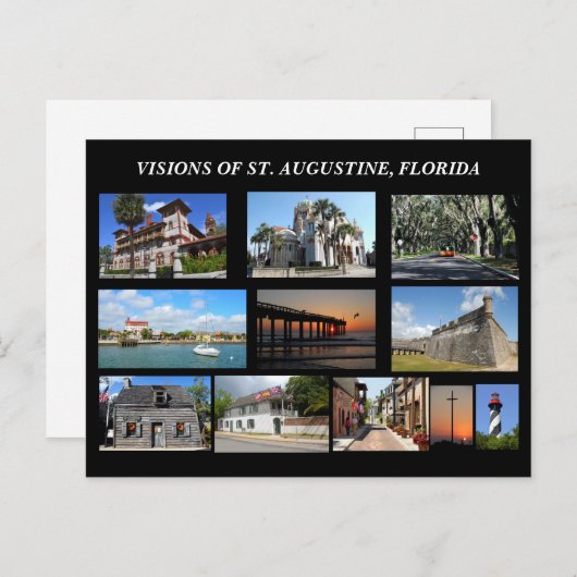 Visionen von St. Augustine, Florida Postkarte (Vorne/Hinten)