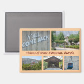 Visionen von Stone Mountain, Georgien Magnet (Vorderseite/Rückseite)