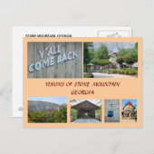 Visionen von Stone Mountain, Georgien Postkarte (Vorne/Hinten)