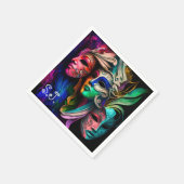 Visionen von Venezianischen Masken Serviette (Ecke)