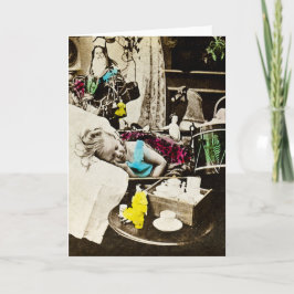 Visionen von Zuckerpflanzen - Vintages Stereoview Feiertagskarte