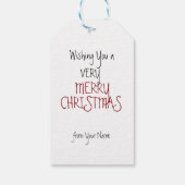 Visionen von Zuckerpflaumen Farbenfrohe Weihnachte Geschenkanhänger (Rückseite)