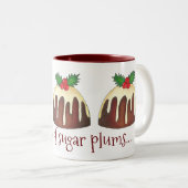 Visionen von Zuckerpflaumen Pudding Britischen Wei Zweifarbige Tasse (VorderseiteRechts)