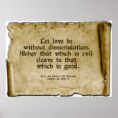 Visionen Wallhanging-Scroll: Römer 12:9 Poster (Vorne)