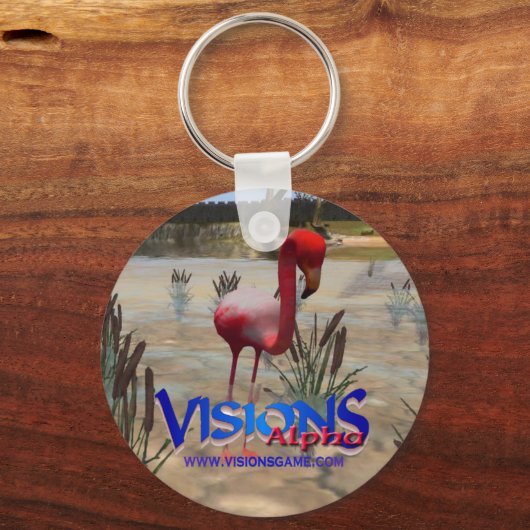 Visions Alpha Schlüsselanhänger - Flamingo (Vorderseite)