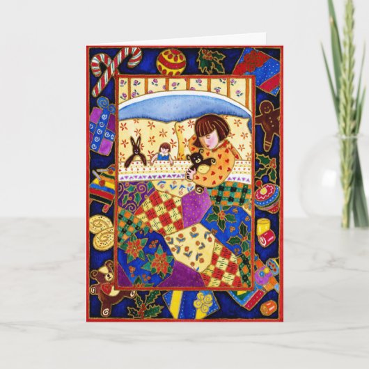 Visions of Sugarplums Feiertagskarte (Vorderseite)