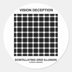 Visions-Täuschungs-funkelnde Gitter-Illusion Runder Aufkleber