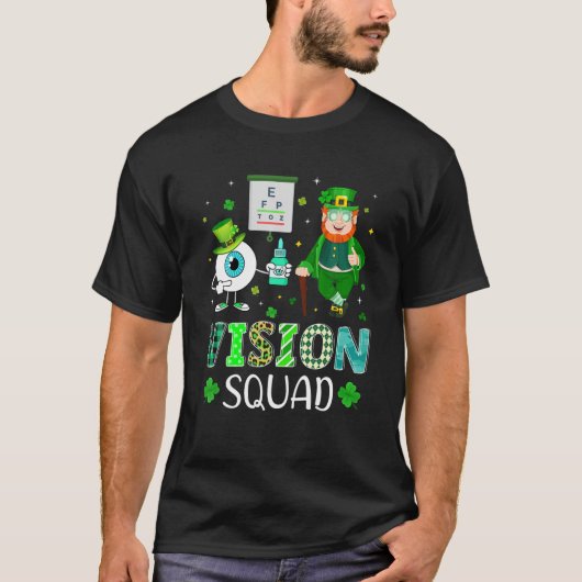 Visionsquad Leprechaun Optometrist St Patrick S D T-Shirt (Vorderseite)