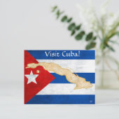 "Visit Cuba" Postkarte (Stehend Vorderseite)