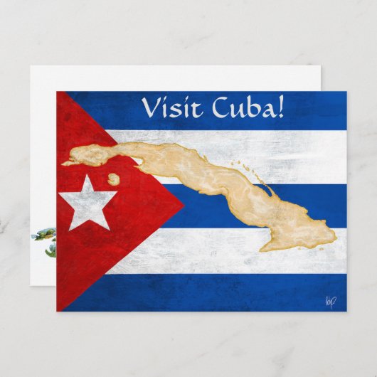 "Visit Cuba" Postkarte (Vorne/Hinten)