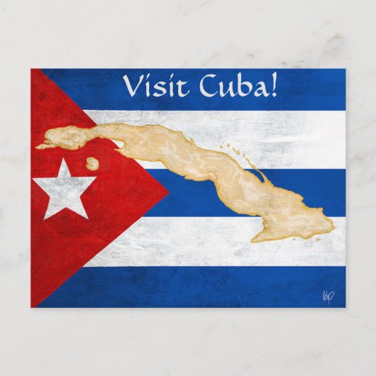 "Visit Cuba" Postkarte (Vorderseite)
