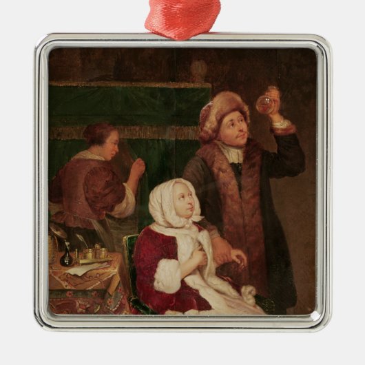 Visit des Doktors Silbernes Ornament (Vorne)