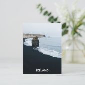 visit Iceland Travel Adventure Tourism Postkarte (Stehend Vorderseite)