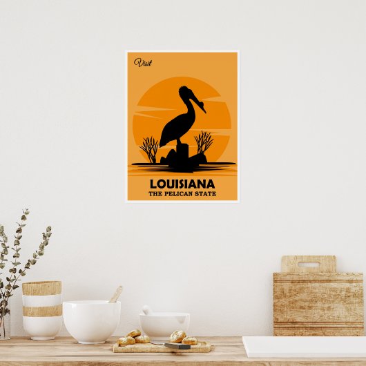 Visit Louisiana, The Pelican State, Poster (Küche)