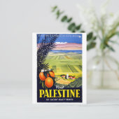 "Visit Palestine" Vintage Travel Poster Postkarte (Stehend Vorderseite)
